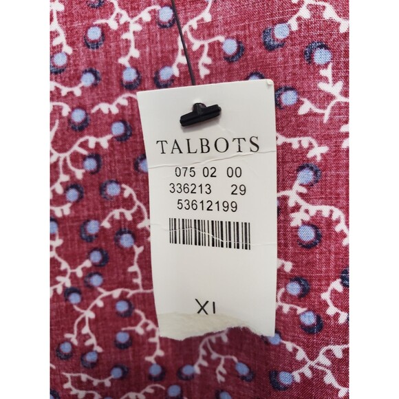 Talbots Floral Print Poet Sleeve Wrap Top Size XL NWT - Picture 4 of 6